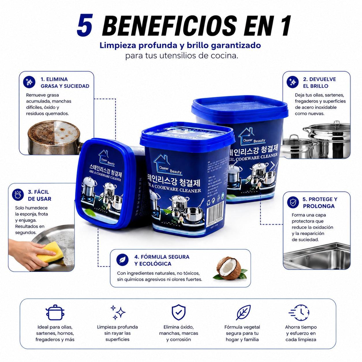 Crema Limpiadora para Ollas / Llevas 3X1