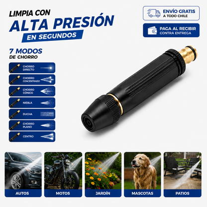 Boquilla de alta presión 7 en 1