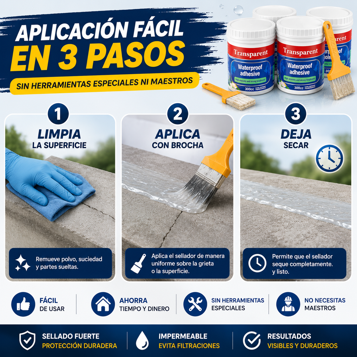 Sellador Tapa Goteras 3x1