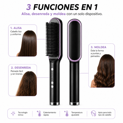 Cepillo Alisador 3 en 1