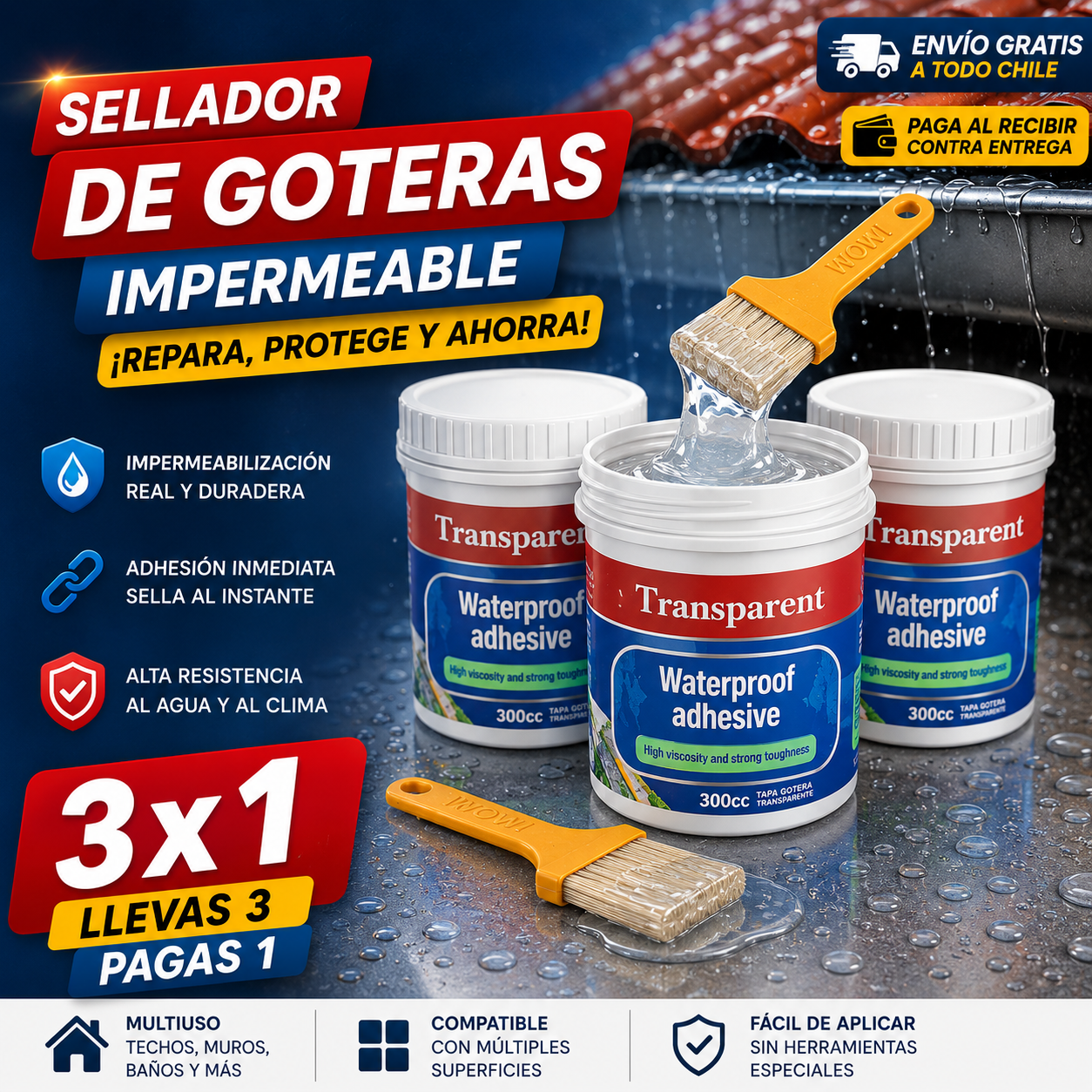 Sellador Tapa Goteras 3x1